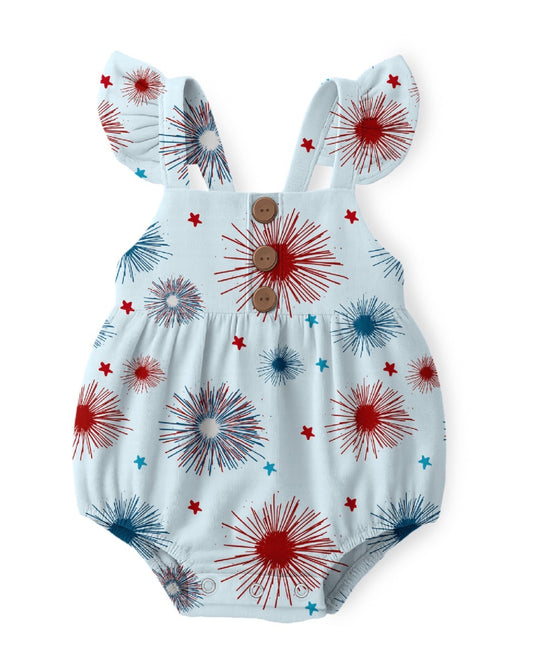 Little Firecracker Tank Bubble Romper