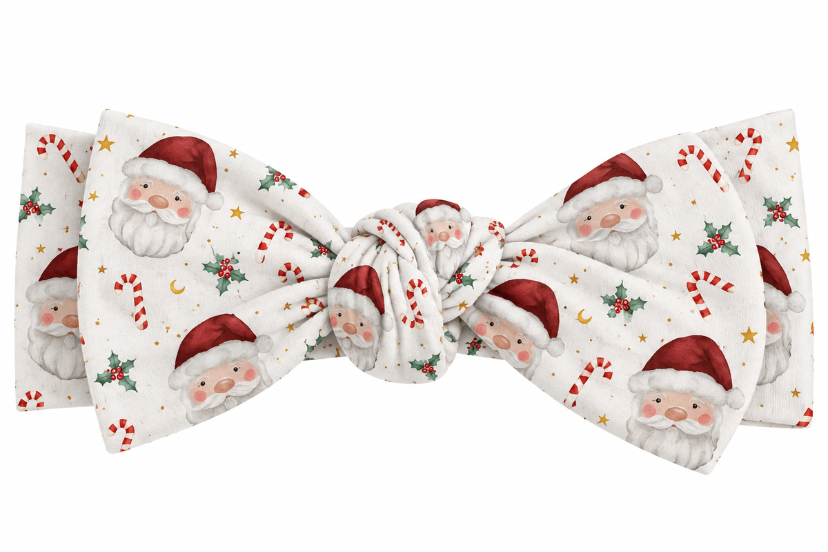 Vintage Santa Knotted Bow