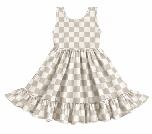 Checkmate Tank Twirl Dress